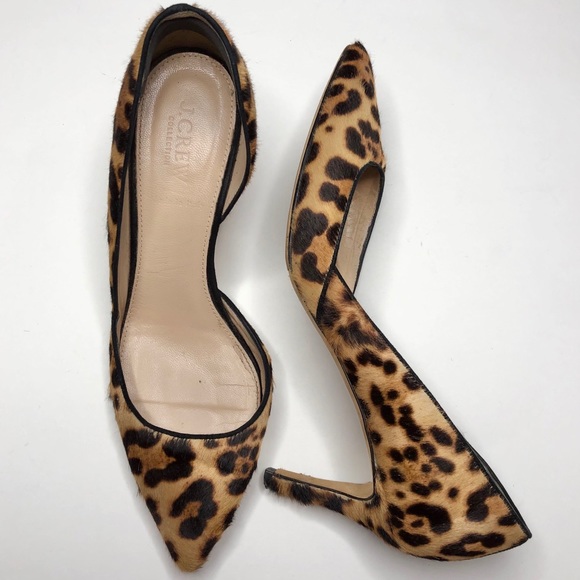 J.Crew Collection Pumps In Leopard Print Calf Hair - Picture 1 of 16